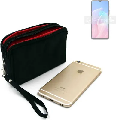 Produktbild von K-S-Trade Schutz Hülle Handy Hülle kompatibel mit Huawei Enjoy Z 5G Gürteltasche Travelbag Handytasche mit Zusatzfächern, schwarz