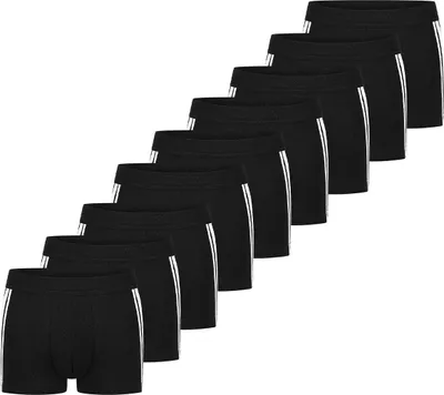 Produktbild von Schiesser 9er Pack 95/5 Stretch - Baumwolle Retro Short / Pant Maximaler Komfort durch weichen Softbund, Sportliche Seitenstreifen für einen modernen Look, Hochwertige elastische Single-Jersey-Qualität
