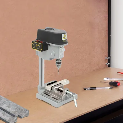Imagen del producto de Mini taladro para bancos, portátil. Potencia: 340 W. Altura de la columna: 30 cm