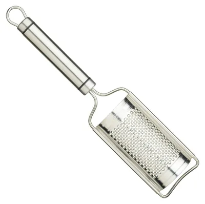 Platte Käseraspel, Edelstahl, 21 cm, silber