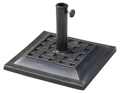 Produktbild von Schirmständer Polyesterharz 9kg Sonnenschirmfuß für Schirmstange von 38mm/48mm Durchmesser Ständer für Garten, Balkon, Bronze