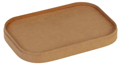 Produktbild von 50x Deckel aus Kraftpapier für Pappschalen rechteckig 173x120mm