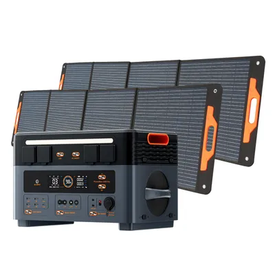 Obrázek produktu pro OSCAL PowerMax 2400Pro – oddělitelná solární úložná stanice 2400 W/2016 Wh, mikroinvertor + 2× skládací solární panel OSCAL PM200Plus 200 W – mobilní solární systém