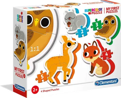 Zdjęcie produktu dla Clementoni Moje pierwsze puzzle Układanka 3 szt. Zwierzęta