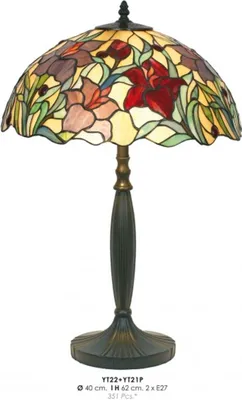 Zdjęcie produktu dla Casa Padrino Tiffany lampa stołowa Ø 40 x wys. 62 cm - Lampa stołowa Tiffany