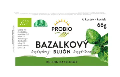 Obrázek produktu pro Bujón bazalkový - kostky BIO 6 x 0,5 l 66 g PROBIO