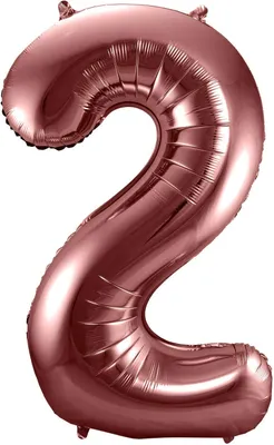 Produktbild von Bronze Metallic Zahl 2 Ballon 86cm