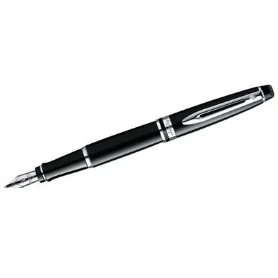 Produktbild von Waterman Expert Füller | Hochglänzend Schwarz mit Chromzierteile | Füllfederhalter Mittlere Spitze | Geschenkbox