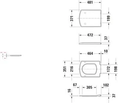 Produktbild von Duravit 0065610000 WC-Sitz Caro Weiß Scharniere