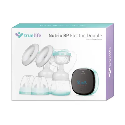 Zdjęcie produktu dla TrueLife Nutrio BP Electric Double – Elektryczny laktator do odciągania pokarmu, 9 poziomów ssania, 3 tryby, cicha praca, bez BPA, idealny w podróży