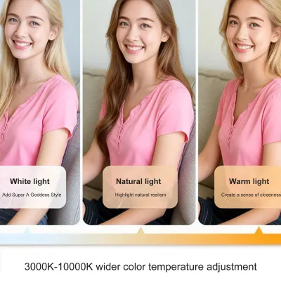 Produktbild von Magnetischer RGB-Selfie-Ring – tragbare LED-Videoleuchte, wiederaufladbar, beidseitig magnetisch, für Livestreams, Videos und Vlogs