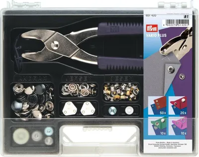 Image de Pince, boutons et œillets dans la mallette Vario Plus