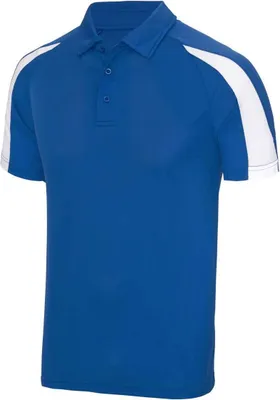 Produktbild von Just Cool JC043 | Contrast Cool Sport Poloshirt + WRAP  - Farbe: Royal Blue/Arctic White - Größe: L