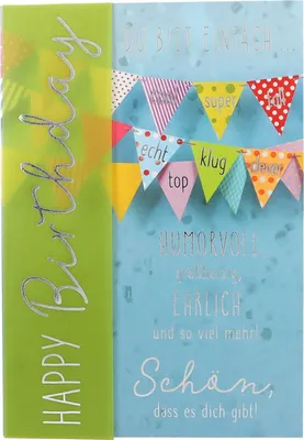 Produktbild von 1 xGeburtstagskarte1x7/Happy Birthday Du bist einfach cool