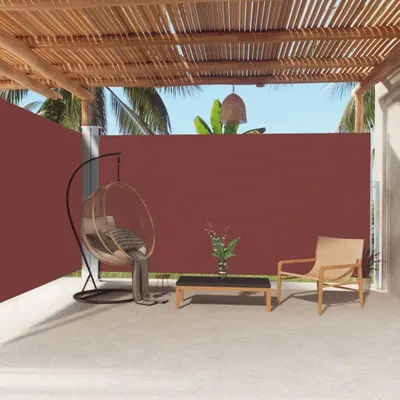 Obrázok produktu pre Maison Exclusive - Bočná markíza, rozťahovateľná, hnedá, 200 x 600 cm