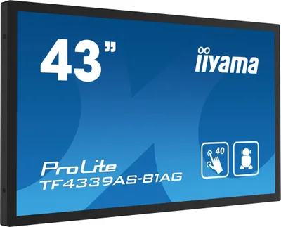 Produktbild von iiyama TF4339AS-B1AG, 108 cm (42.5"), 3840 x 2160 Pixel, 4K Ultra HD, LED, 8 ms, Schwarz