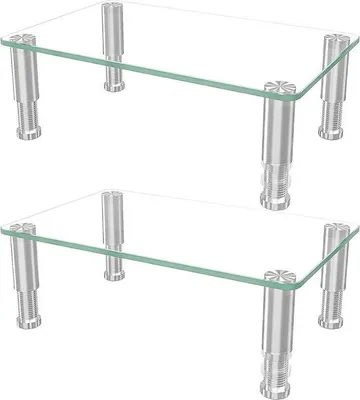 Immagine prodotto di Supporto per computer in due parti con regolazione in altezza per PC, laptop e TV - HD01T-002P - Metallo
