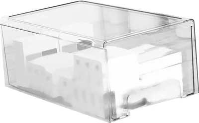 Produktbild von Akrylový organizátor zásuviek, číry organizátor zásuviek, číry stohovateľný organizátor zásuviek, akrylový úložný box, číry úložný box, akrylový organizátor stola