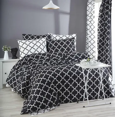 Produktbild von L'Essentiel Linge de Maison, Madalyon - Black, Ranforce Einzelbettbezug-Set (FR), 100 % BAUMWOLLE RANFORCE, Schwarz, 140 x 200 cm