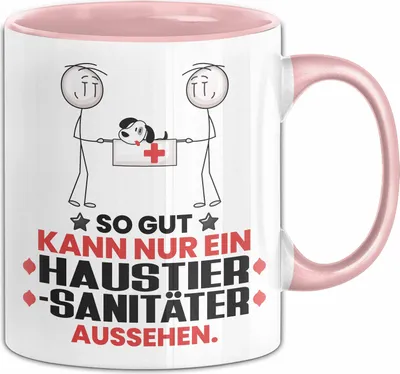 Produktbild von Haustiersanitäter Geschenk Tasse So Gut Kann Nur Ein Haustiersanitäter Aussehen Geschenkidee Kaffee-Becher (Rosa)