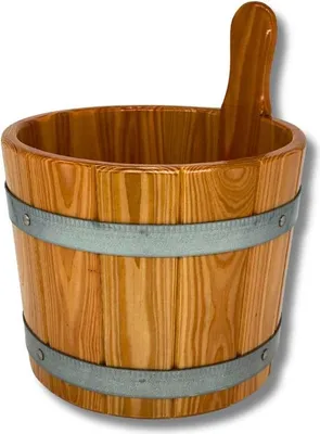 Produktbild von Sauna-Aufgusskübel / Saunaeimer aus Lärche hygieneversiegelt 5 Liter