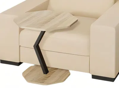 Image de Table d'appoint en bois marron moderne style élégant