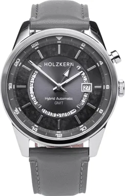 Produktbild von Holzkern Herrenuhr GMT Skywhirl Marmor/Silberfarben