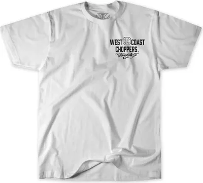Image de T-shirt West Coast Choppers pour homme, modèle WCC Motorcycle, blanc/noir, taille XL