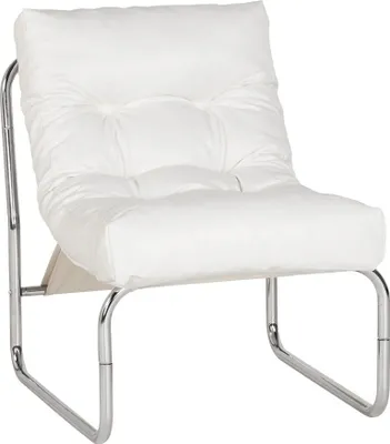 Produktbild von Designerski fotel Kokoon® (bez możliwości sztaplowania) BOUDOIR 60x73x76 cm, imitacja skóry , biały, 11 kg