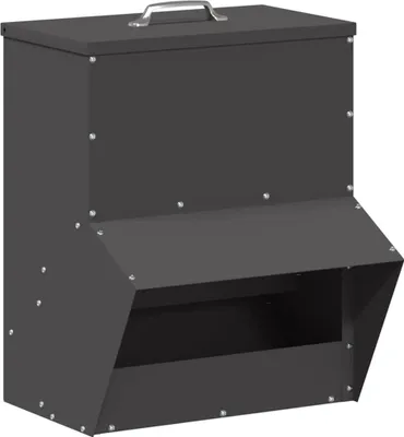 Obrázok produktu pre Kŕmidlo pre kurčatá Čierna 20 x 25 x 35 cm Studenokoľajná oceľ