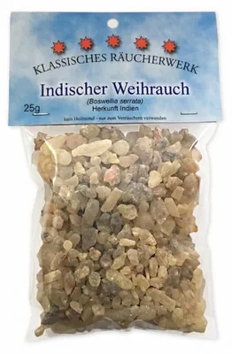 Indischer Weihrauch zum Räuchern, 25 g, Boswellia serrata, Naturharz