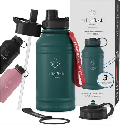 Zdjęcie produktu dla BeMaxx Trinkflasche Edelstahl ACTIVE FLASK +