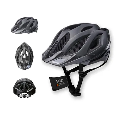 Produktbild von KED Spiri II Trend Allround Fahrradhelm Mit LED Licht Und Reflektor, Optimierter Belüftung und Insektenschutznetz I Farbe: black matt Größe: 52-58 (M)