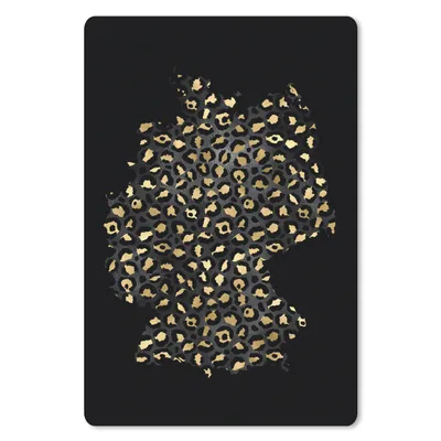 Produktbild von MuchoWow® Mauspad Mousepad Europakarte - Deutschland - Pantherdruck 18x27 cm - Mousepads - Maus Mat - Pad - Mausunterlage