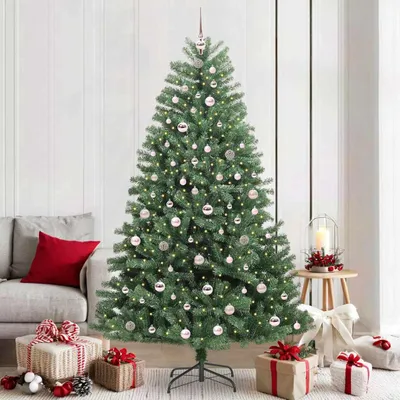 Image de Maison Exclusive - Sapin de Noël artificiel pliable, vert, 210 cm