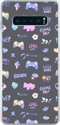 Produktbild von MuchoWow® Handyhülle Schutzhülle Hülle für Telefoonhoesje Samsung Galaxy S10 Plus Mädchen - Spiele - Konsole - Muster - Mädchen - Kinder - Kind - Kind Silikon Softcase Handy Hülle - Schutzhülle