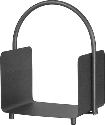 Obrázok produktu pre Kôš na drevo, oceľ, antracit, 51,5 x 37 cm