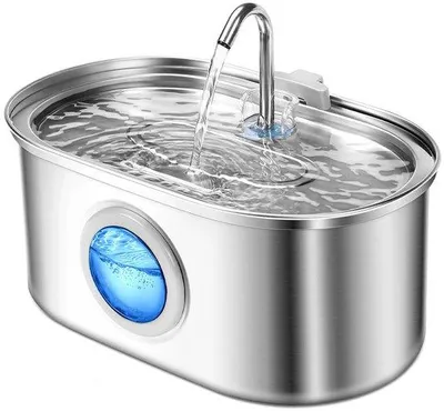 Obrázok produktu pre Tichý dávkovač vody pre mačky 3,2 l, LED, filter s aktívnym uhlím, priehľadný