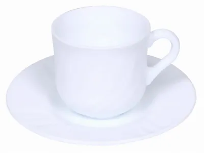Produktbild von CZ šapo 250ml, 6ks, EBRO bílý, opál.sklo