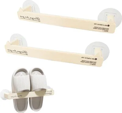 Immagine prodotto di Ganci da parete per scarpiere – Scarpiere senza foratura per la porta d'ingresso del bagno – 2 pezzi