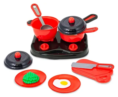 Immagine prodotto di Set da cucina giocattolo per bambini - 2 fornelli - Con accessori