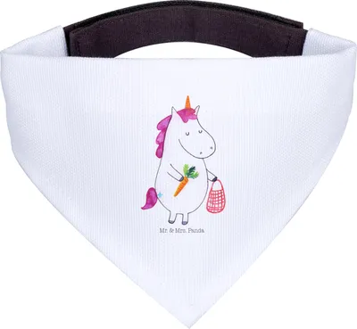 Produktbild von Mr. & Mrs. Panda Hunde-Halstuch Einhorn Gemüse - Weiß - Geschenk, Einhörner, Halstuch, Hunde, Wochenmarkt, Tuch, Hundehalstuch, Unicorn, Biomarkt, Für