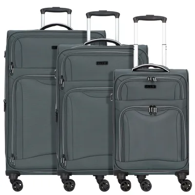 Produktbild von d&n Travel Line 9204 4 Rollen Kofferset 3-teilig mit Dehnfalte