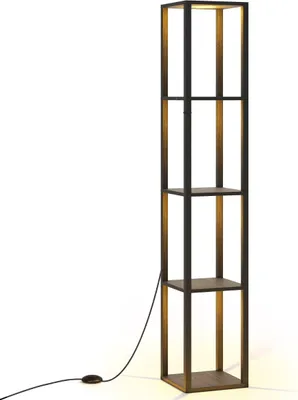 Obrázek produktu pro Stojací lampa s policemi a stmívatelnými LED světly, 165 cm