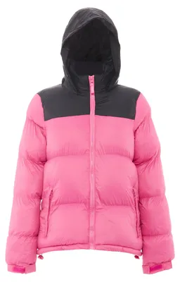 Image de Jika, veste matelassée rembourrée pour femme - rose et noir, taille S
