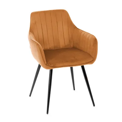 Obrázek produktu pro Židle HOMLA ANDRE velur karamel 56x61x86 cm