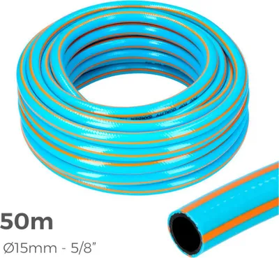 Imagen del producto de Manguera EDM 74082 de PVC, 5/8" (20 mm de diámetro), profesional, (50 metros)