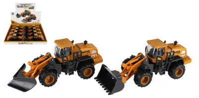 Obrázok produktu pre Stavebná technika – nakladač z plastu, 20 cm, na setrvačník, 2 druhy, 8 ks v krabici