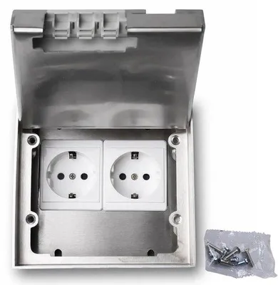 Obrázek produktu pro Nerezová zásuvka do podlahy, AC 250 V, 16 A, 4000 W, zásuvka do podlahy, zásuvka, podlahová zásuvka