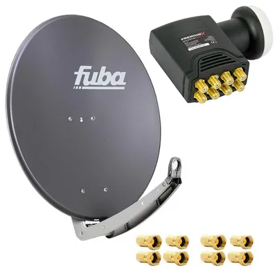Produktbild von Fuba DAA 780 A Satellitenantenne Aluminium in Anthrazit HDTV 4K DELUXE Octo LNB Sat